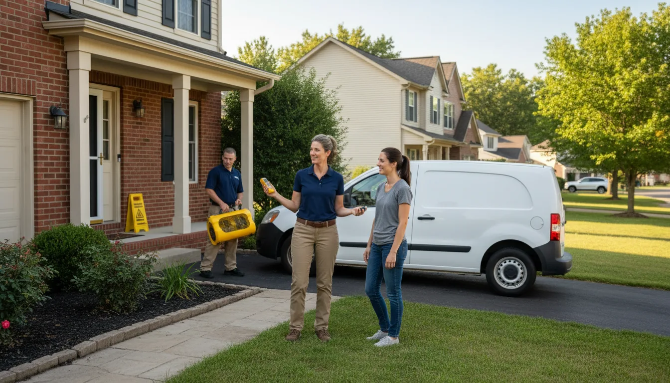 Water restoration image for Dehumidification And Cleanup Services in Plantersville, TX